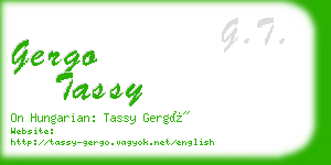 gergo tassy business card